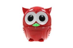 Bild von Kikkerland Design – Owl Shaped Kitchen Timer In 3 Colours – Blue/Yellow/Red