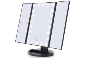 Bild von Triple Fold Make-Up Mirror with LED Lights – 2 Colours