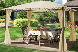 Bild von TOOLPORT Garden Gazebo 3x4m Polyester with PU coating 180 g/m² champagne colours waterproof