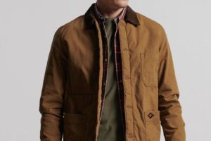 Bild von Superdry Utility Mix Over Shirt Brown / Duck Wax – Brown – Superdry Jackets