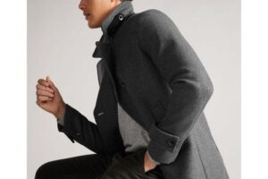 Bild von Wool Peacoat – Gray – Ted Baker Coats