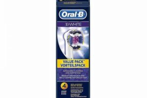 Bild von Oral-B – 3D White Power Toothbrush Refill Heads x 4 One Size  for Men and Women