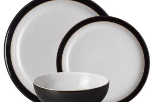 Bild von Denby 12 Piece Elements Dinner Set – Black