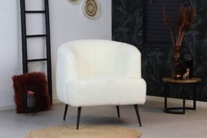 Bild von Furnwise Armchair Billy teddy Fur White