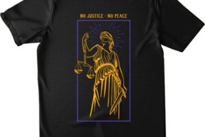 Bild von All Riot No Justice No Peace Organic T-Shirt – Black