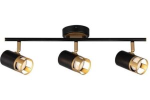 Bild von Discovery Lighting Atlanta 3 Light Spotlight Bar In Black and Gold Finish