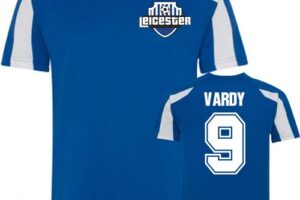 Bild von UKSoccershop Leicester Sports Training Jersey (Vardy 9) – Blue – male – Size: Small (34-36″)