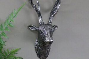 Bild von Silver Metal Wall Mounted Stag Head Material: Home Decor & Accessories/Wall Art & Plaques