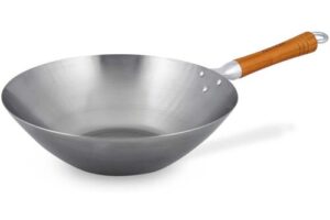 Bild von Ken Hom Woks Classic Carbon Steel Uncoated Seasoning Wok 32cm