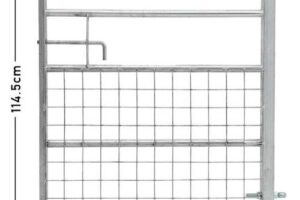 Bild von Living and Home Durable Half Mesh Galvanized Metal Field Gate
