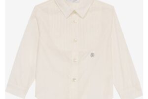 Bild von Roberto Cavalli Shirt With Shirt Front And Rc Monogram – Male Baby Boys (6m-3y) Ivory 18M