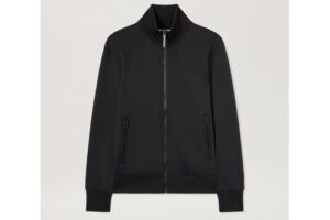 Bild von Palm ANGELS  Back Curved Logo Track Jacket Black – Of – Woman Coats & Jackets Black – Off White S
