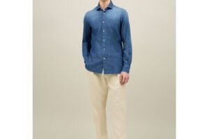 Bild von Boglioli Denim Shirt – Male Boglioli Milano Club White 44