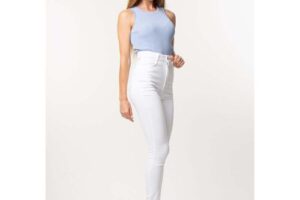 Bild von IAMDENIM Above & Beyond Tummy Friendly- High Waist Skinny Jeans (White) Size 6