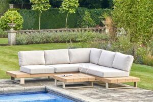 Bild von Pacific Lifestyle – Osaka Corner Sofa Set in Latte