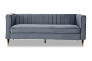 Bild von TGC Tammy Grey Velvet 3 Seater Sofa
