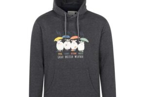 Bild von Mountain Warehouse Mens Great British Weather Overhead Hoodie (Charcoal) – Size 2xl