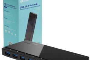 Bild von TP-LINK UH700 USB 3.0 Hub – 7-Port Docking Station with 5Gbps Transfer Speed, 1.5A Fast Charging, Power Adapter & 1m Cable – Windows, macOS & Linux Compatible